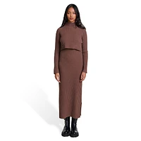 Rage Ribbed Wool Midi Dress & Sweater Set