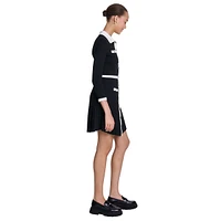 Redou Contrast-Trim Mini Shirt Dress