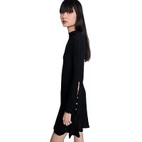 Raffie Mini Rib-Knit Sweater Dress