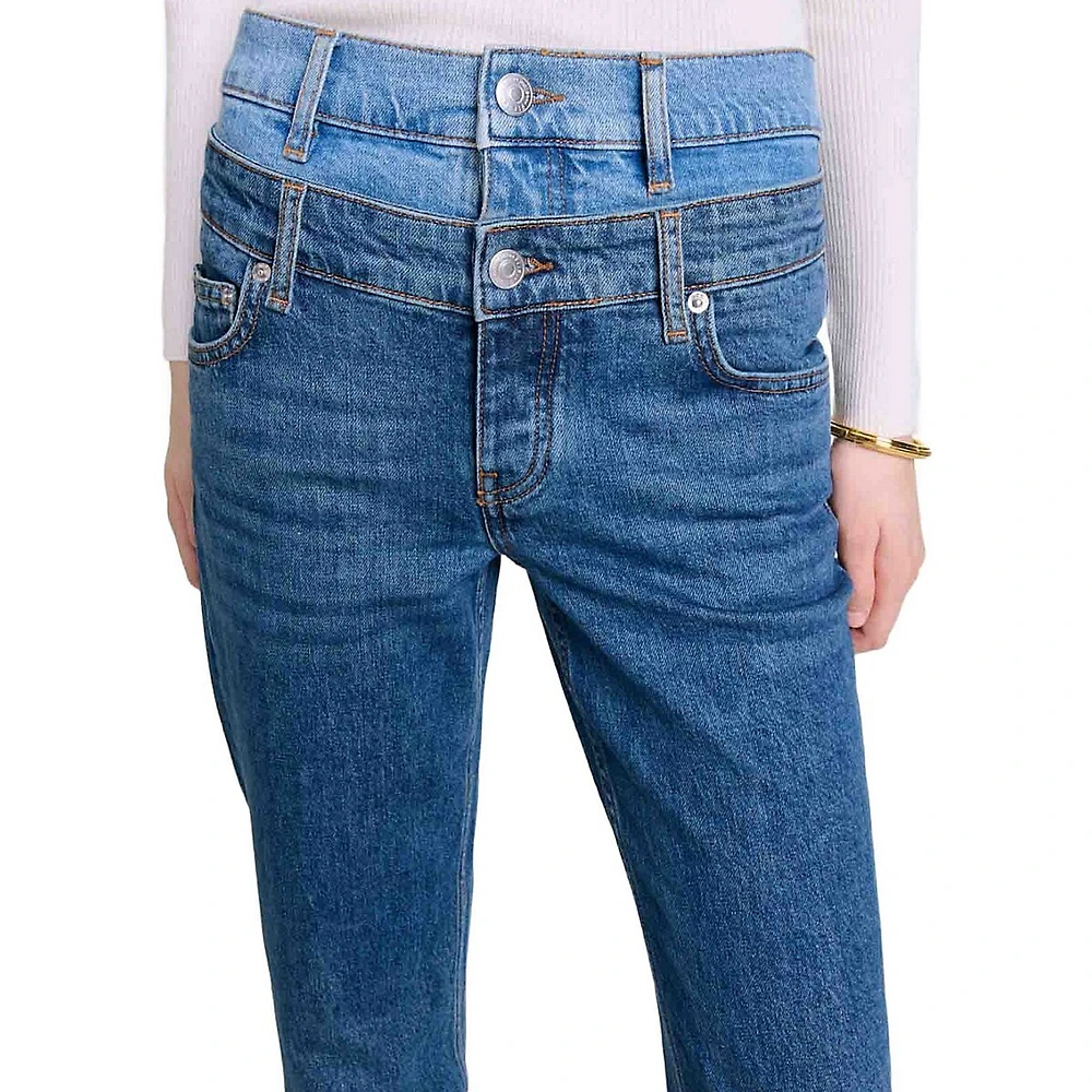 Double-Waistband Jeans