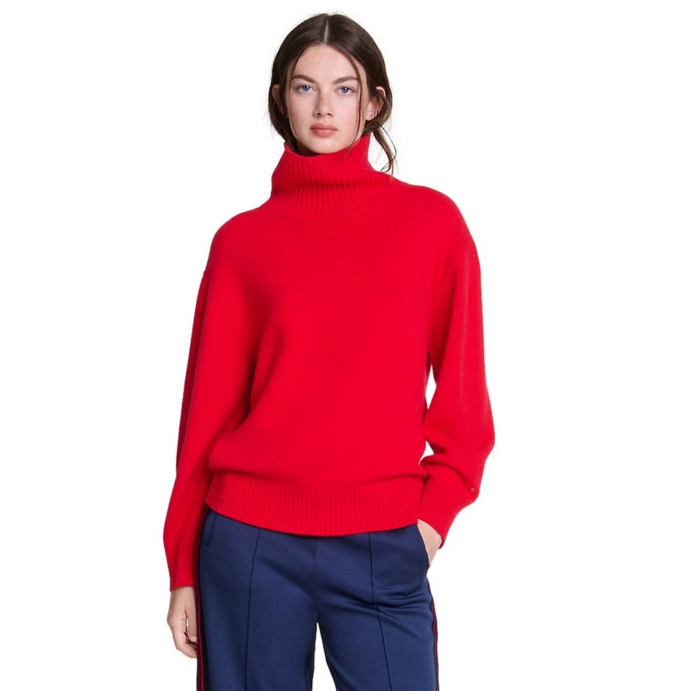 Megevina Cashmere-Blend Turtleneck Sweater