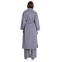 Giny Wool-Blend Notch Wrap Coat