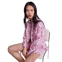 Cipunano Oversized Patterned Poplin Shirt