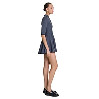 Rowell Mini Polo Fit-&-Flare Dress