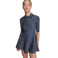 Rowell Mini Polo Fit-&-Flare Dress