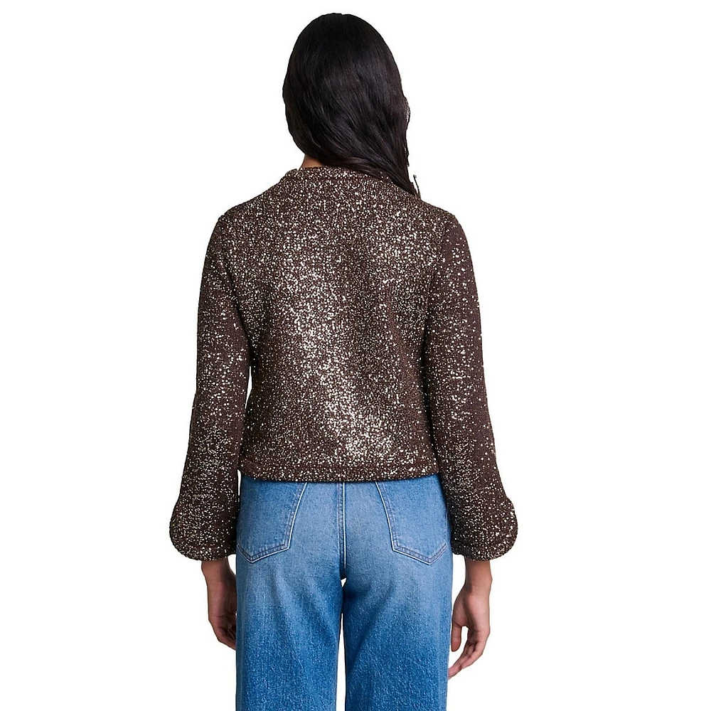 Maillette Sequin Knit Cardigan