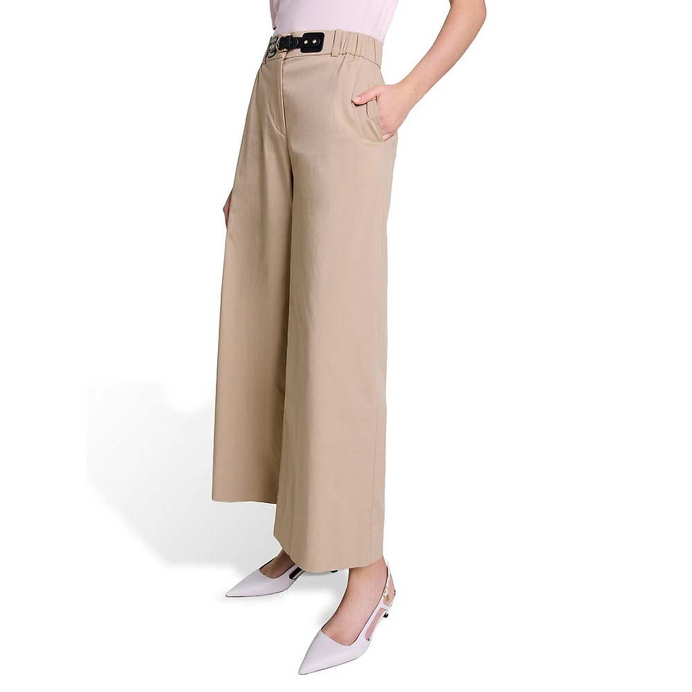 Piuma Buckled Wide Flare Pants