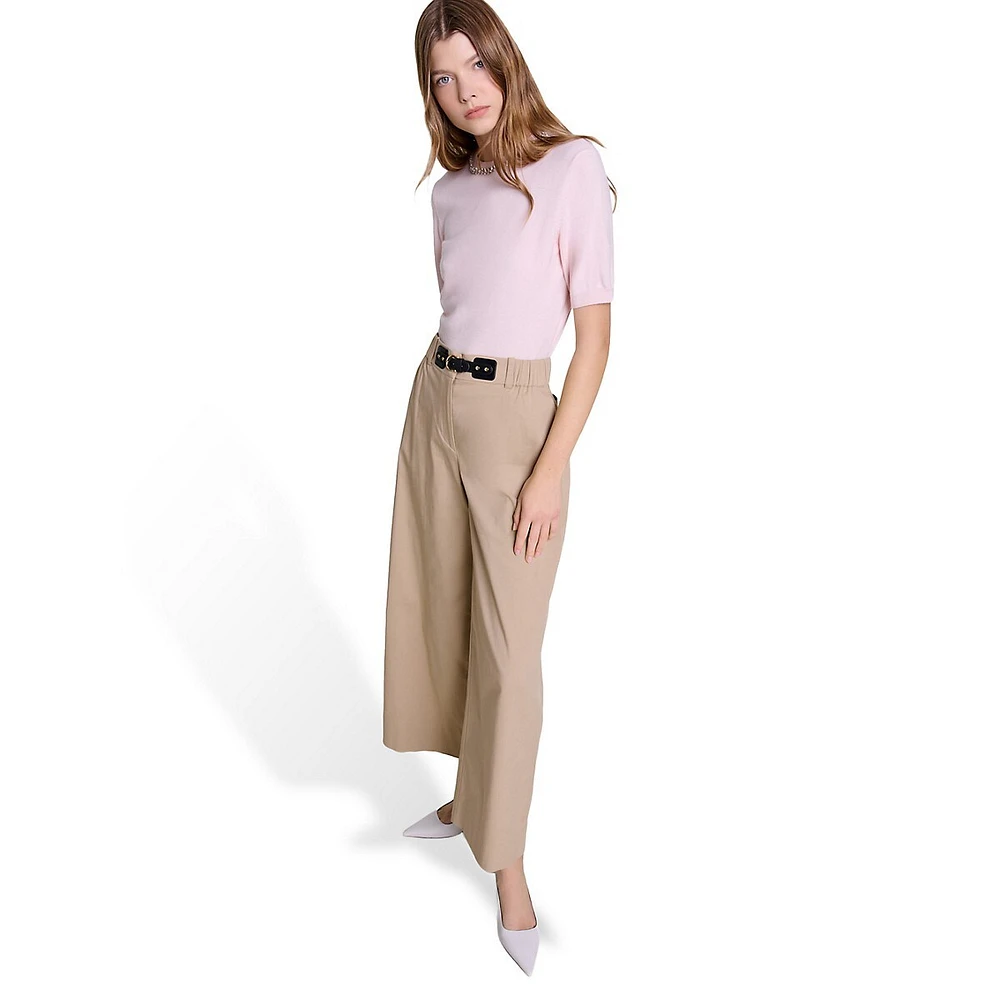 Piuma Buckled Wide Flare Pants