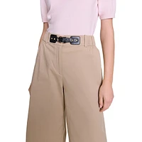 Piuma Buckled Wide Flare Pants