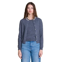 Myperlset Wool-Cashmere Necklace Cardigan