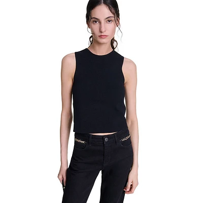 Sleeveless Cropped Top