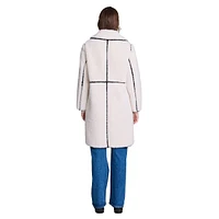 Galipa Contrast-Stitch Faux Shearling Coat