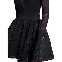 Joyalstrassi Beaded Sequin Illusion Mini Skirt