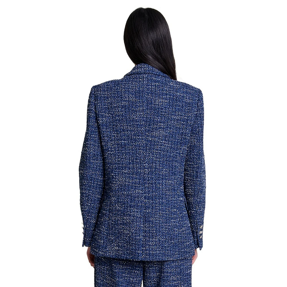 Volicy Metallic Tweed Blazer