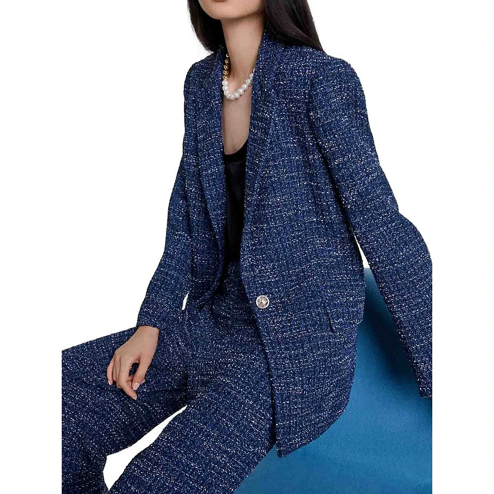 Volicy Metallic Tweed Blazer