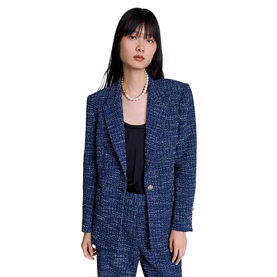 Volicy Metallic Tweed Blazer