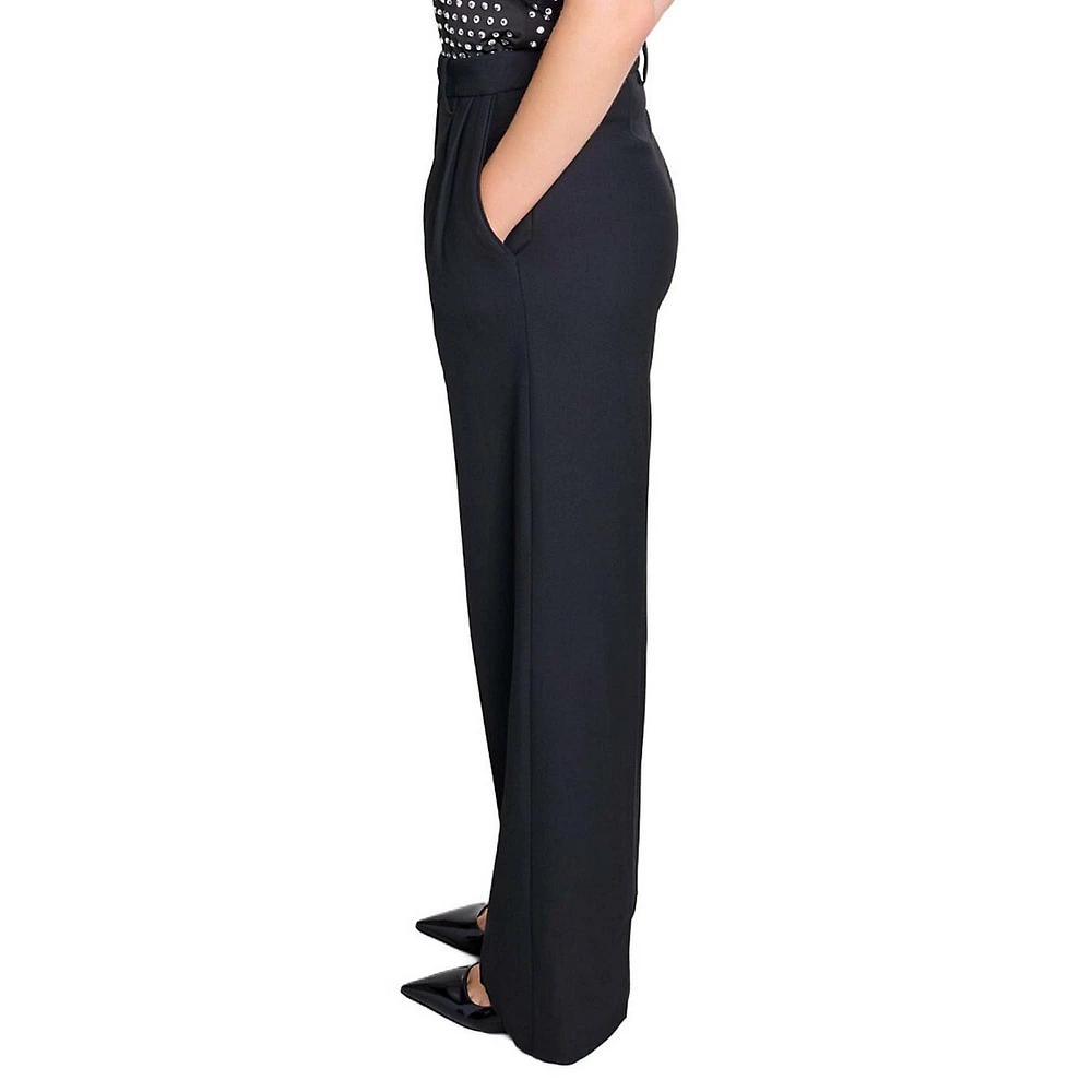 Pernoui Pleated Flare Dress Pants