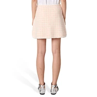 Jartingal Jewelled Sequin-Tweed Check Mini Skirt