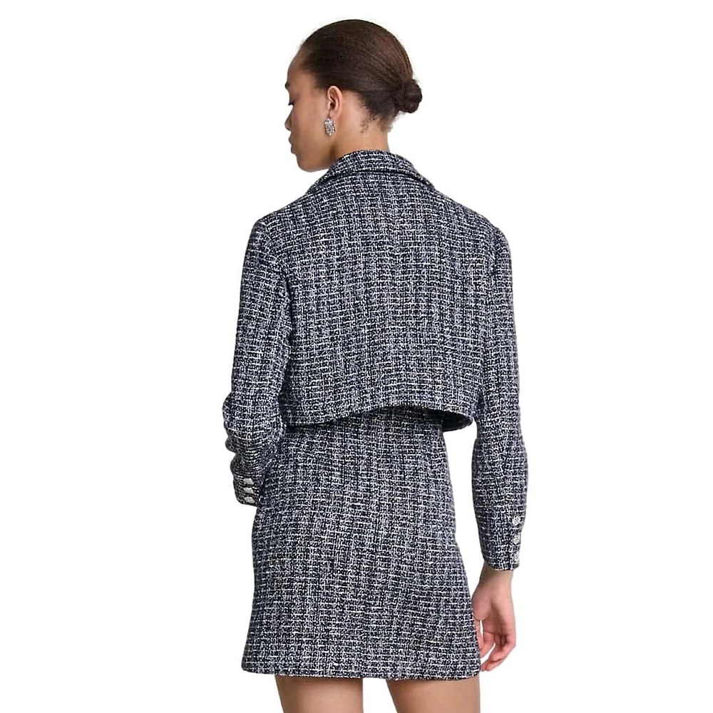 2-Piece Tweed Jacket & Dress Set