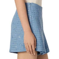 Ilya Sequin Tweed Skort