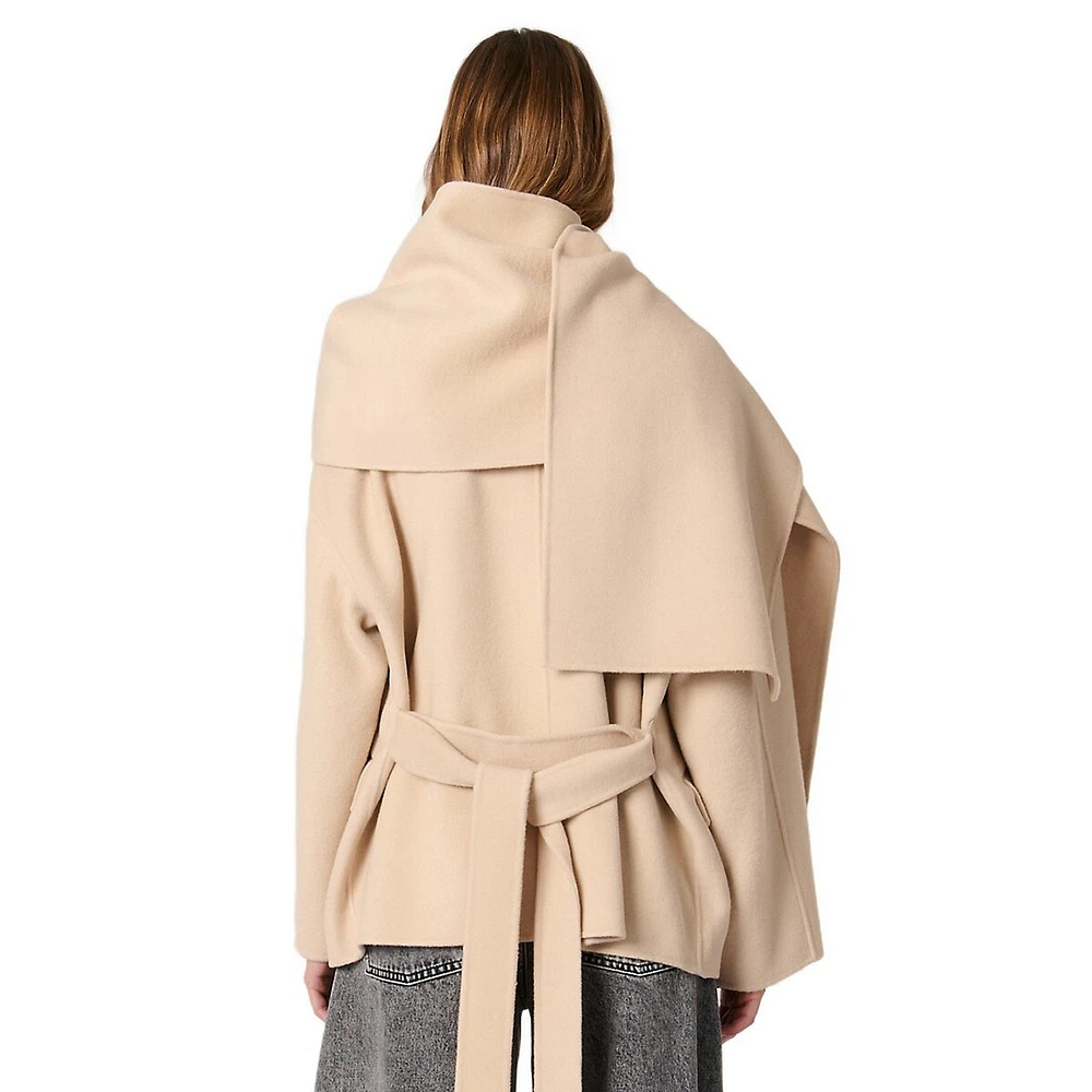 Gustave Wool-Blend Scarf-Coat