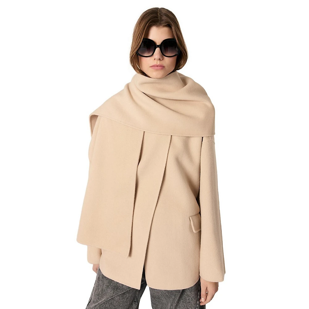 Gustave Wool-Blend Scarf-Coat