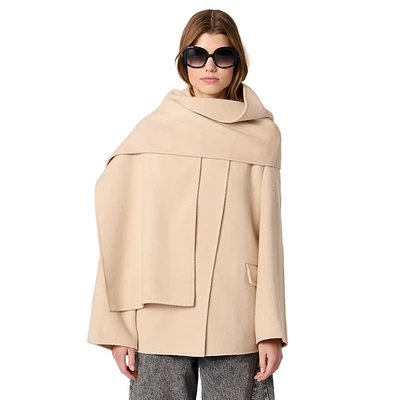 Gustave Wool-Blend Scarf-Coat