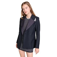 Vitelle Oversized Brooch Blazer