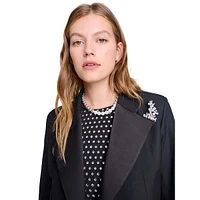 Vitelle Oversized Brooch Blazer