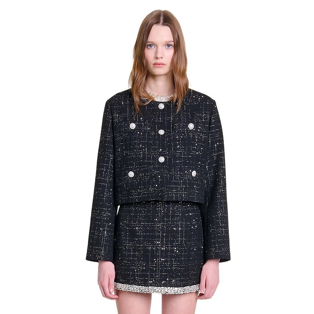 Voguela Tweed Blazer