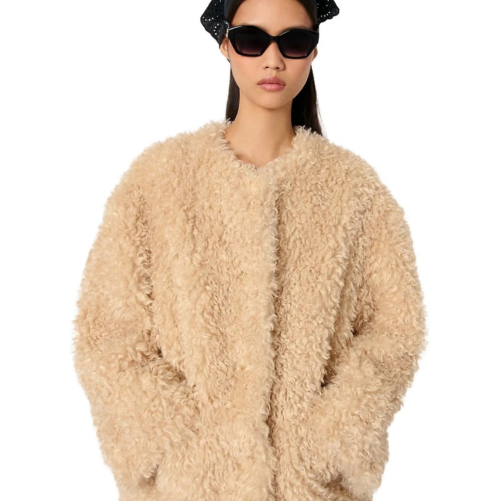 Gimute Faux Fur Teddy Coat