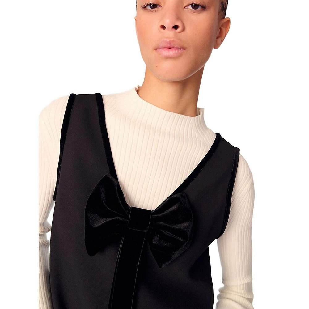 Rilours Bow-Front Crepe Jumper