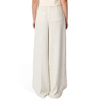 Padeira Wide-Leg Tweed Dress Pants