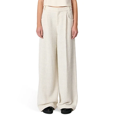 Padeira Wide-Leg Tweed Dress Pants