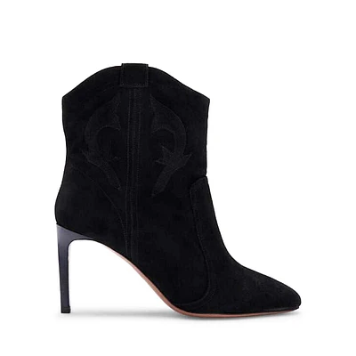 Caitlin Leather Point-Toe Western Ankle Boots
