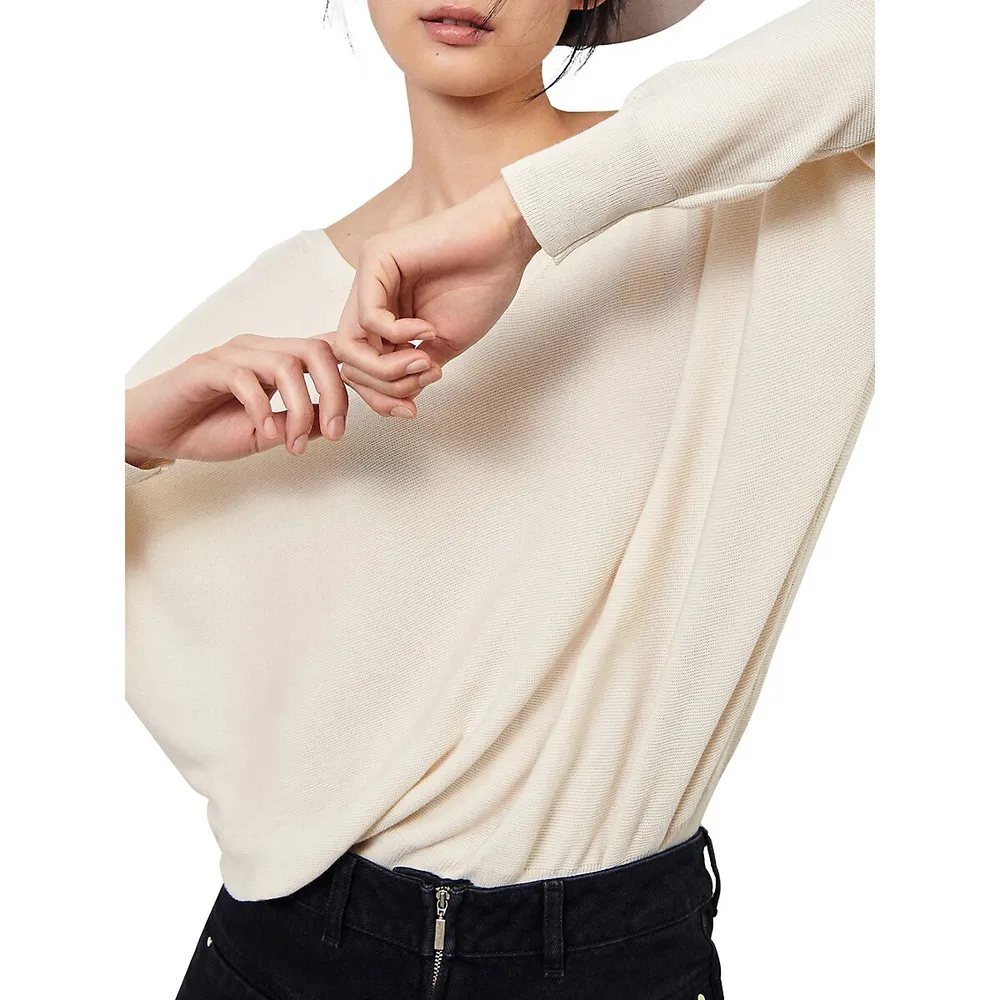 Elsy Batwing-Sleeve Sweater