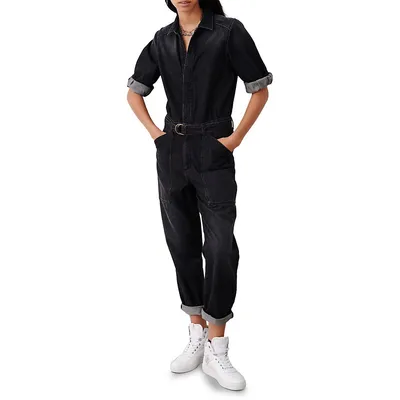 Frida Utility Denim Jumpsuit
