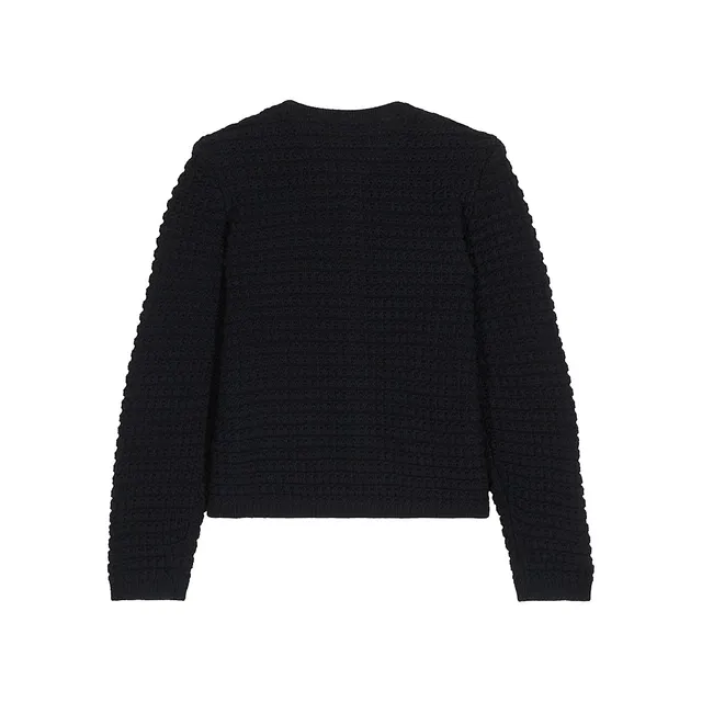 Ba&sh Gaspard Popcorn-Stitch Crop Cardigan