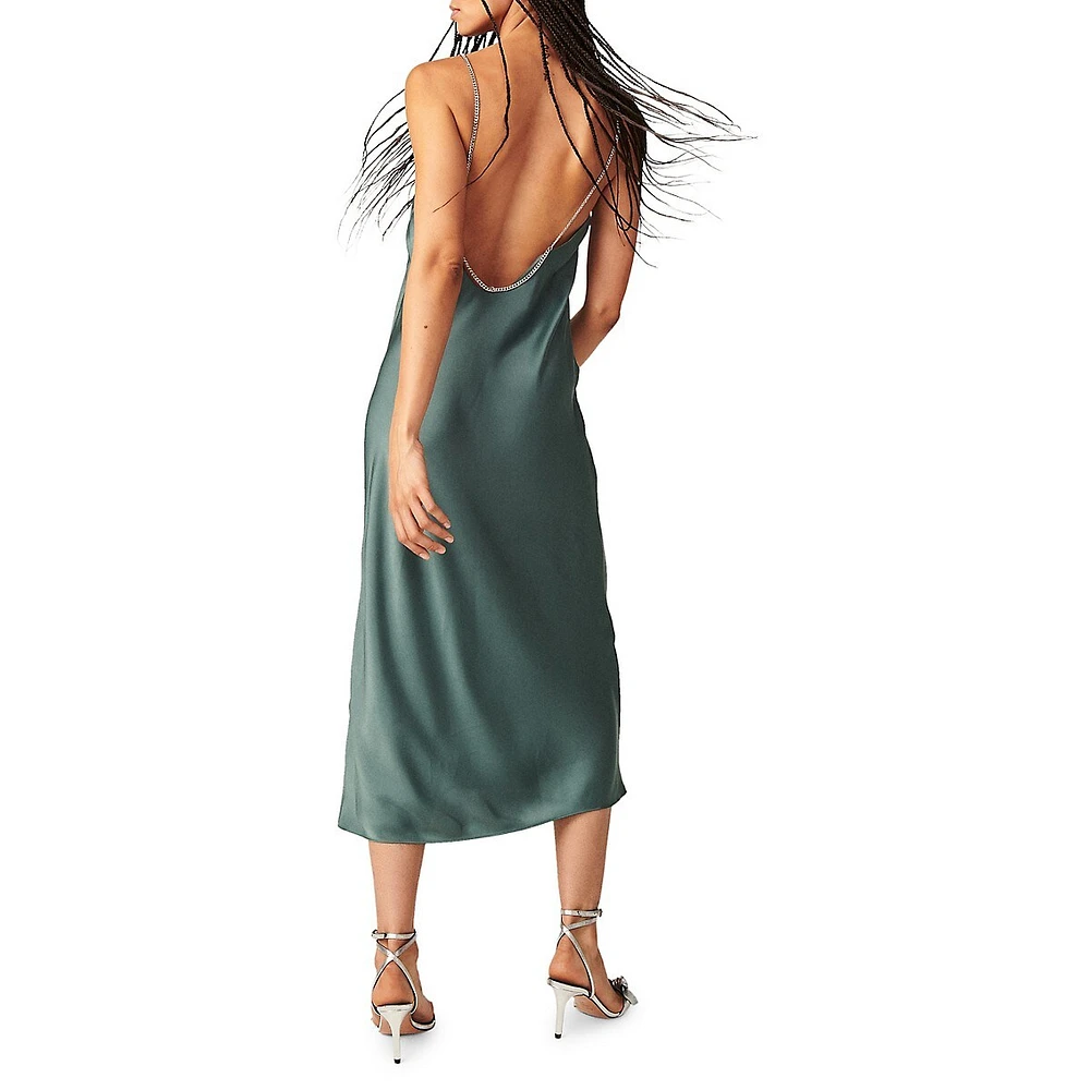 Canel Open Back Midi Slip Dress