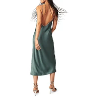Canel Open Back Midi Slip Dress