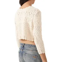 Jump Pointelle Cropped Cardigan