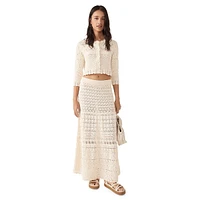 Josh Crochet Knit Maxi Skirt