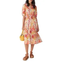 Anissa Tiered Print Midi Dress