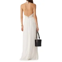 Firenza Halter Crochet Maxi Dress