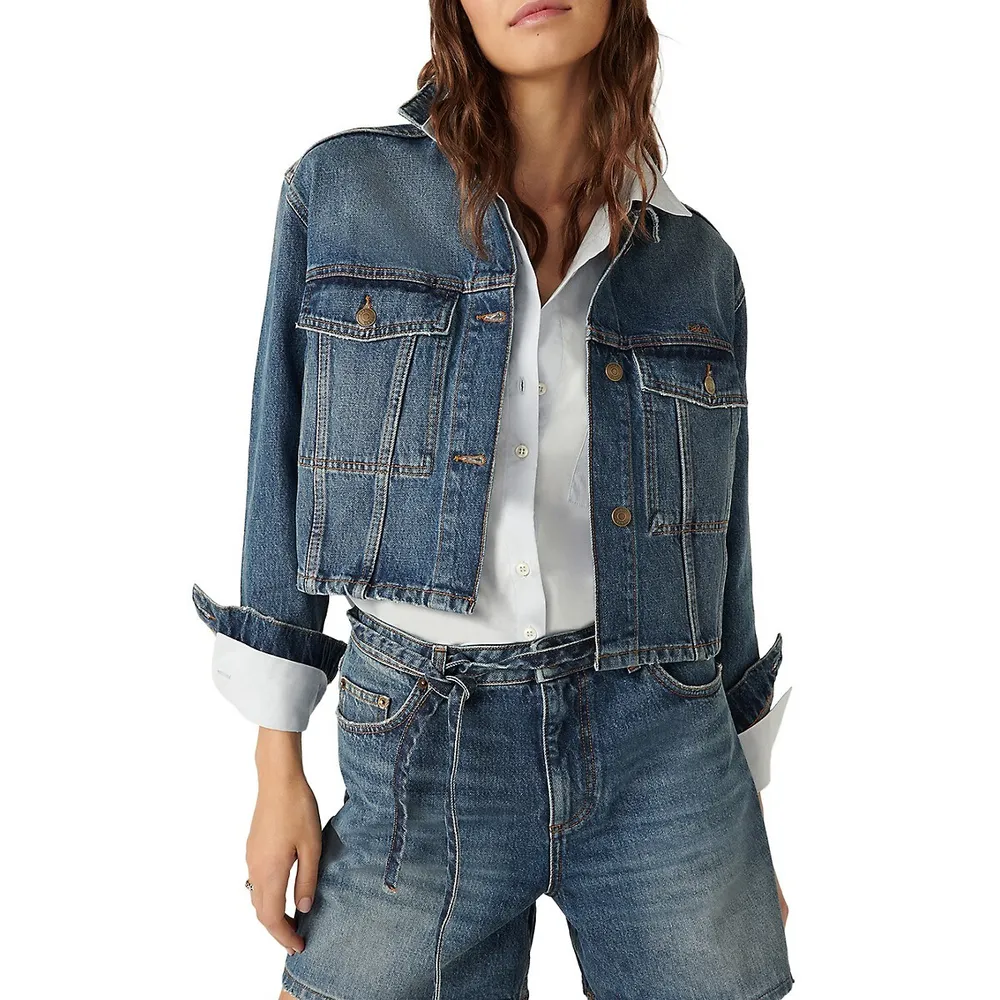 Manon Cropped Denim Jacket