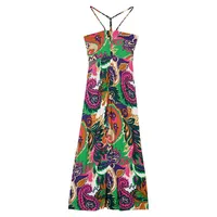 Nour Printed Strappy Maxi Dress