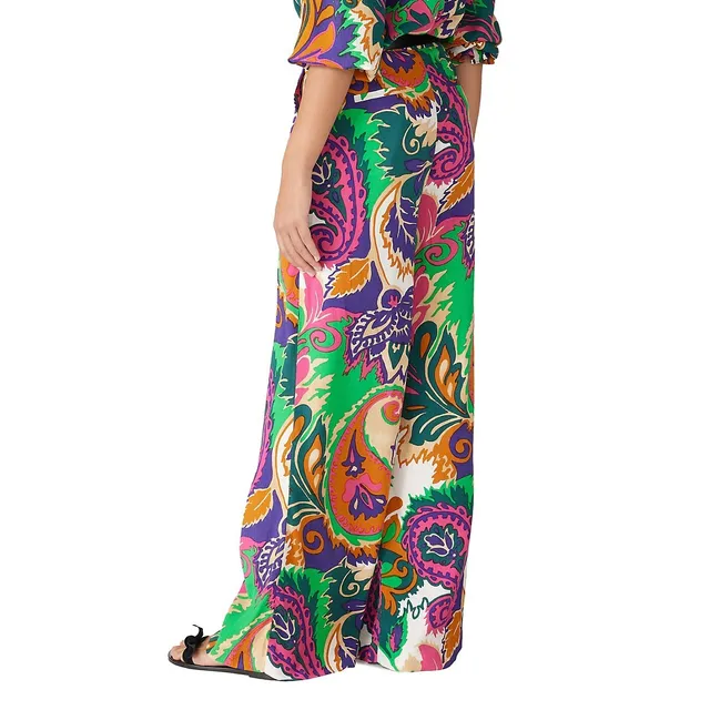 Ba&sh Naomie Printed Flowy Wide-Leg Pants