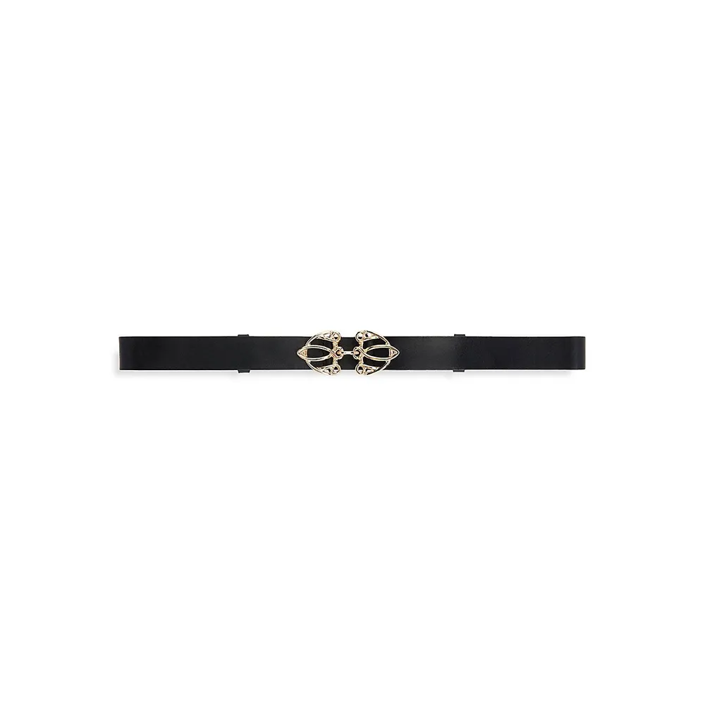 Bilissi Butterfly Buckle Leather Belt