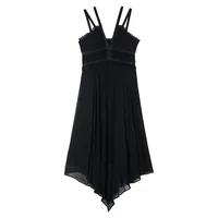 Armenia Ruffled Strappy Midi Handkerchief Dress