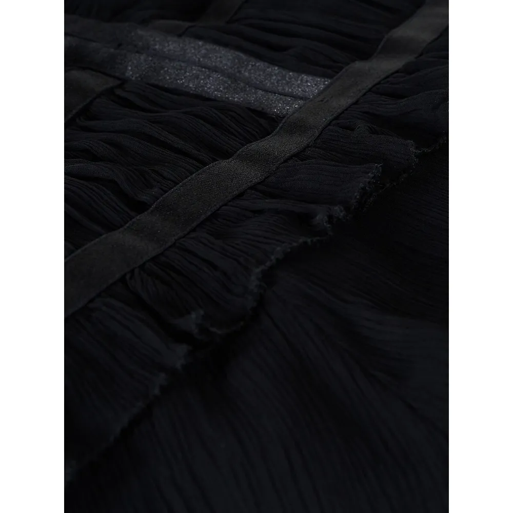 Armenia Ruffled Strappy Midi Handkerchief Dress